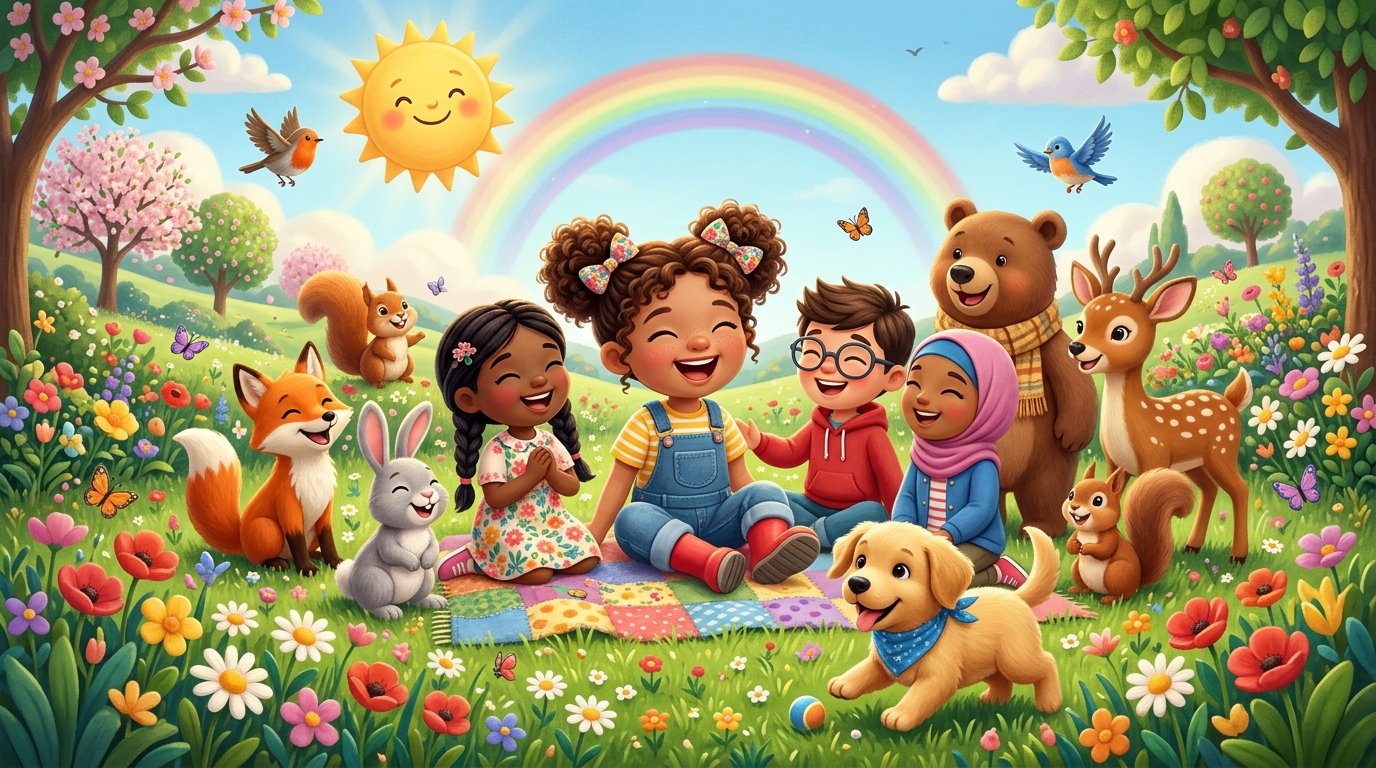 Children laughing together, representing emotional safety